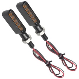 RYOTBASE Motorcycle Turn Signal, LED Turn Signal, Motorcycle, Small, High Visibility, High Brightness, Safe, 26.2 ft (8 m), Smoke, Amber, Universal, 12 V, Waterproof, Moped, Scooter, Sports Bike,