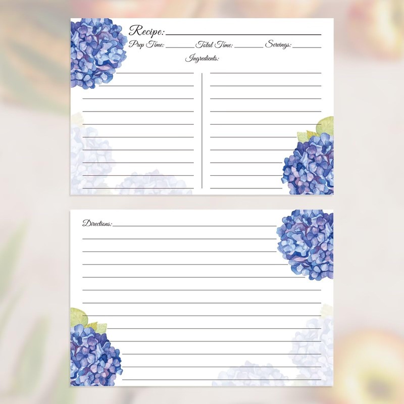 Recipe Cards 4x6, Premium Double-Sided Recipe Cards, 60 PCS Blank
