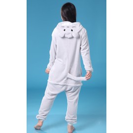 iLoveSIA Mens Winter Long Sleeve Totoro Flannel Onesie Pyjamas XL, gray