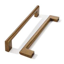 khtumeware 5 Inch Hole Center 6 Pack,Vintage Solid Antique Brass Cabinet Pulls Heavy Duty Kitchen Drawer Handle Antique Cabinet Hardware for Bathroom, Drawer, Cabinet