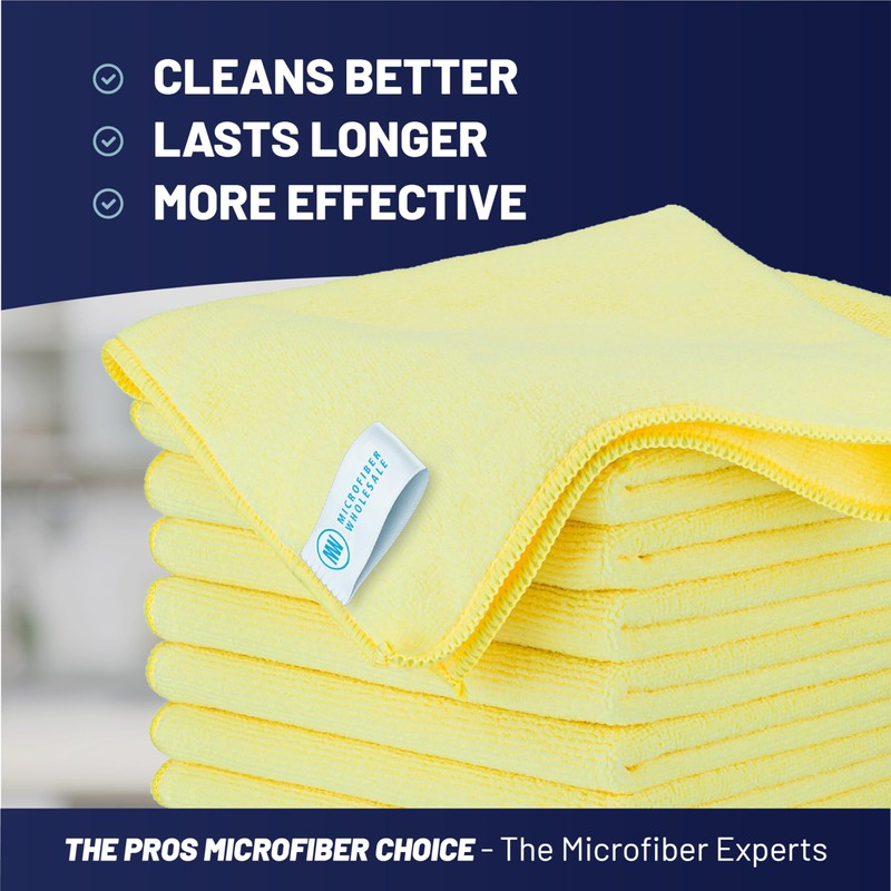 MW Pro Microfiber Cleaning Cloth | Yellow (12 Pack) |