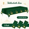 3 Pack Ramadan Mubarak Tablecloths for Eid Mubarak Decorations, 54"