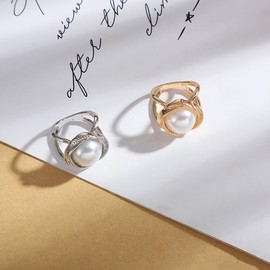 Upstore 4 Pcs Scarf Ring Buckle Women Fashion Silk Scarves Clip Metal Shawl Clip Buckle Clothing Wrap Holder for Women Decoration Accessories (Gold+Silver)