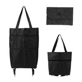 1 x shopping bag trolley, 1 x coin purse, shopping bag with wheels, foldable shopping trolley bag with large capacity