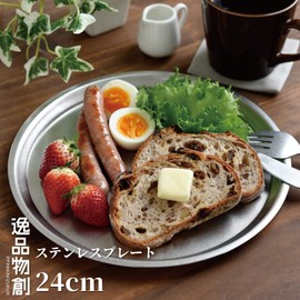 Ernest A-77709 Tsubamesanjo Bowl Lid Plate 9.4 inches (24 cm), Scratch Resistant (Made with New Material Stainless Steel "Shingaly"), 18-8 Stainless Steel, Favorite Brand of Major Restaurants