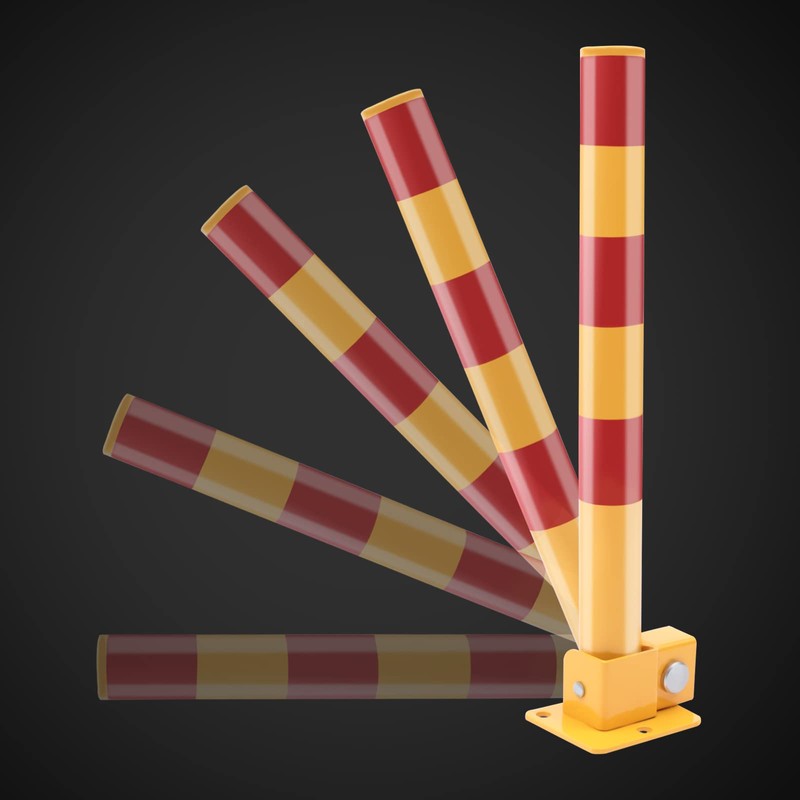 Spring Parking Post Folding Parking Obstacle Pole Automatic Locking Parking