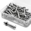 (40 pcs) M5 x 20mm Flat Round Hexagon Socket Head