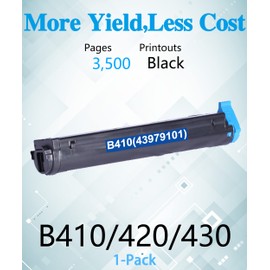 MM MUCH & MORE Compatible Toner Cartridge Replacement for OKI B410 / 43979101 to use with B410d B410dn B420 B420d B420dn B430 B430d B430dn B440 B440d B440dn MB460-MFP MB470-MFP MB480-MFP Printer