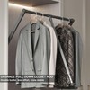 Pull Down Closet Rod for Hanging Clothes, Retractable Wardrobe Hanger