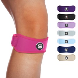 Sleeve Stars Patellar Tendon Support Strap Osgood Schlatter Knee Brace for Youth, Women & Men, Swedish Brand Patella Knee Strap for Arthritis & Pain, Kids Knee Brace w/ 3 Lengths (Hot Pink/Kids)