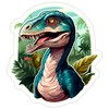 Velociraptor Sticker Decal Vinyl Small Waterproof for Water Bottle Mug