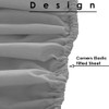 APEX FURNISHINGS Silver Grey Fitted Sheets King Size Easy Care