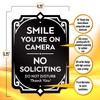 SignSeries Smile You’re on Camera - No Soliciting, Door Signs