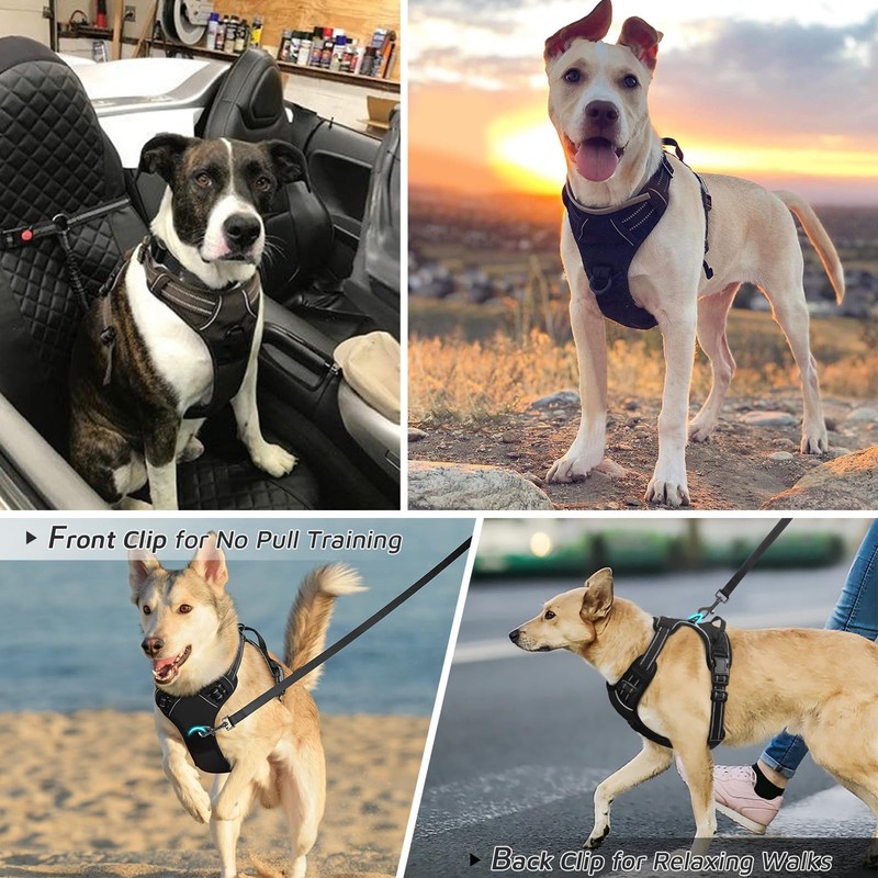 BDSHUNBF Dog Harness Large Dog No Pull Pet Harness with