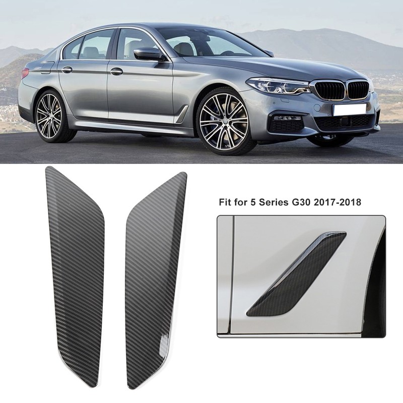 Car Fender Vents Decorative Cover Trim Carbon Fiber Style Fit