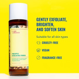 Good Molecules Pineapple Exfoliating Powder - Exfoliating Face Scrub with Natural Enzymes, Gentle Alcohol-Free Facial Cleanser, Skin Care for Face