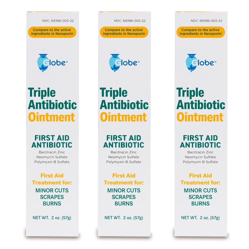 Globe (3 Pack) (2 oz) Triple Antibiotic First Aid Antibiotic