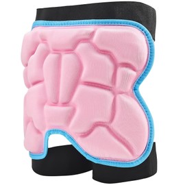 Ice Skating Hip Pads, Roller Skating Hip Protectors for Ages 3-14, and Hip Guards for Skateboarding, Snowboarding, and Hockey. (Pink, M（Suitable for Weights 66-110 pounds）)