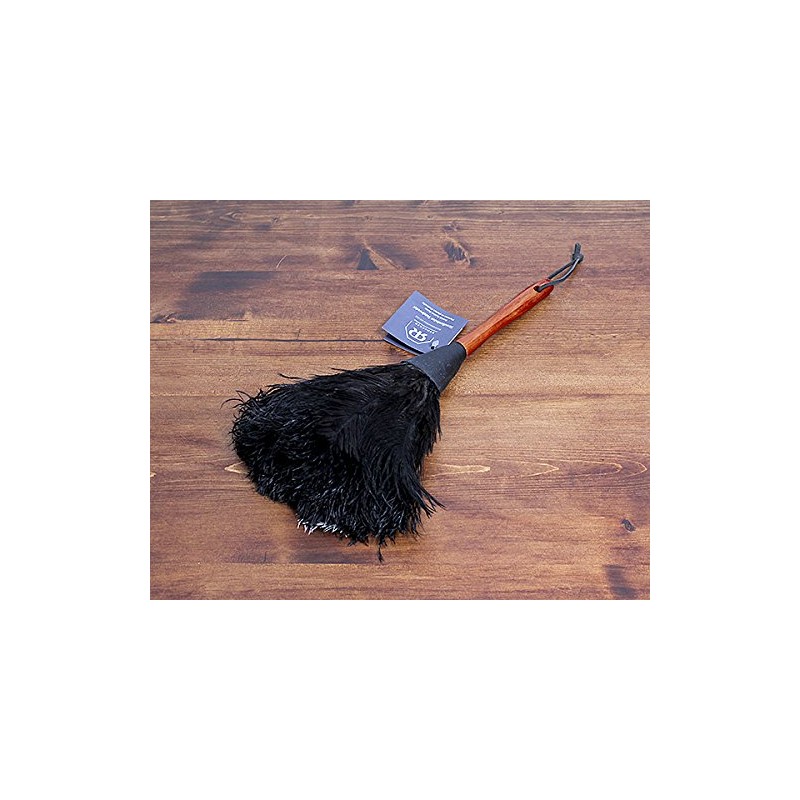 Redecker Ostrich Feather Duster, 13.8 inches (35 cm), Black