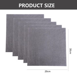 Landrain Pack of 5 Thickened Magic Cleaning Cloths, Reusable Microfibre Cloths, Original Cloths (20 x 30 cm)