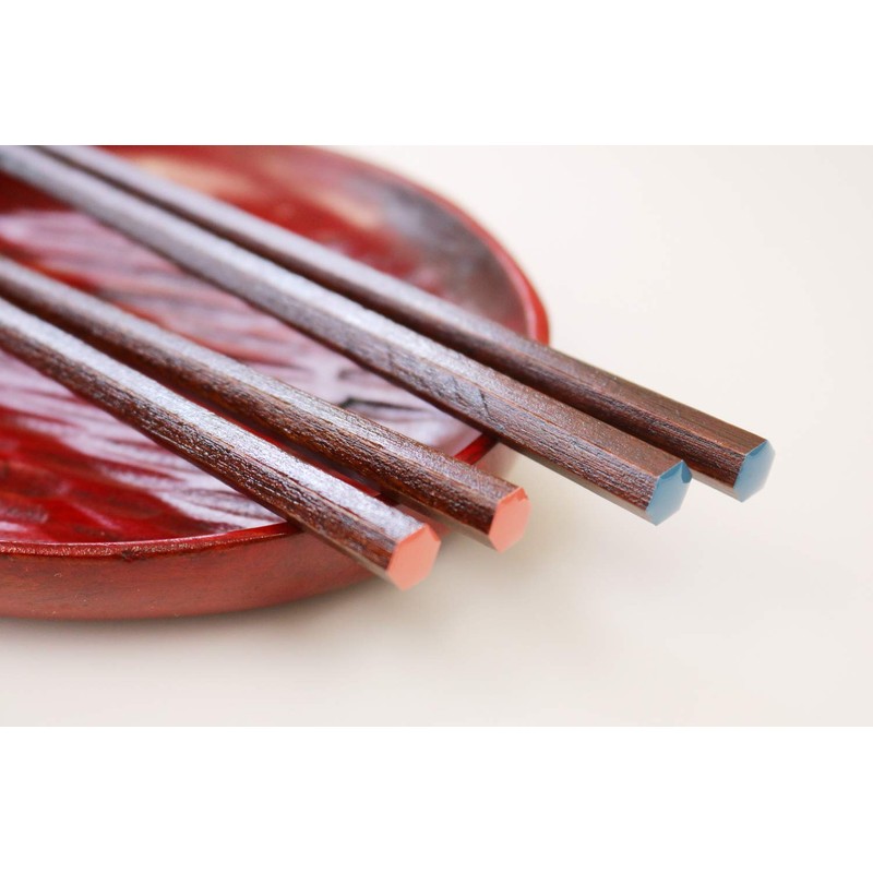 Ishida Chopsticks KP Lacquered Hexagon Plain 8.3 inches (21 cm)