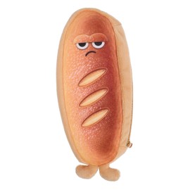 Operitacx Cute Pencil Case with Zip Kawaii Pencil Case for Teenage Girls Emotional Pencil Case in Bread Shape for School, brown, briefcase