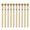sourcing map 10pcs 120-140 Grits Diamond Grinding Bit 4mm Ball