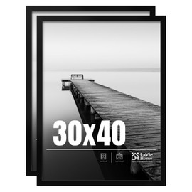 LaVie Home 30x40 Picture Frame 2 pack, Display Pictures 30 x 40 Poster Frame, 30x40 Black Photo Frame with HD Plexiglass, Display Frame for Vertical or Horizontal, Classic Collection