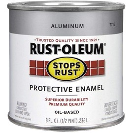 Rust-Oleum 7715730 Protective Enamel 1/2 Pint Oil Base Paint, Aluminum