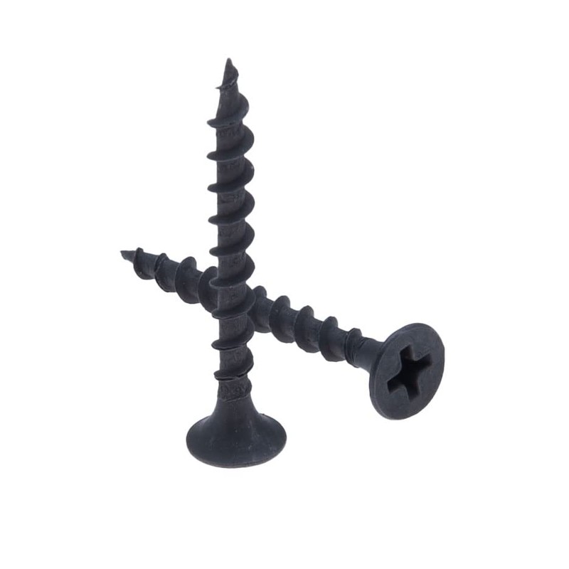 3.5 x 45 mm Black Drywall Screws, Self-Tapping, Phillips Countersunk