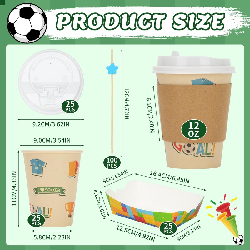 Soccer Party Decorations Serves 25, World Cup 2026 Soccer Party
