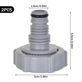 SAVOSWEET P6H1419 Drain Valve, Drainage Adapter for Draining Pool Hose Adapter Hose Pipe Drain Valve Connector