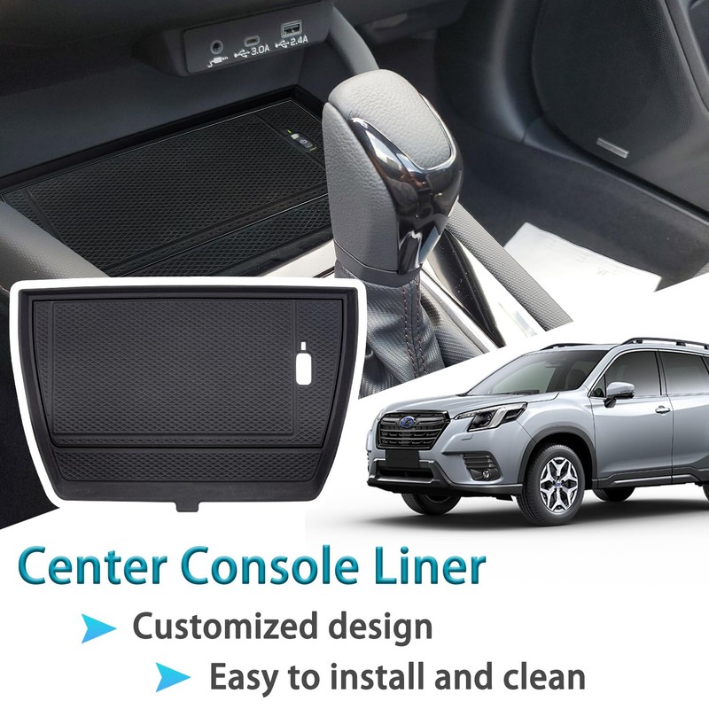 CIMOF Center Console Liner Fits Subaru Forester Accessories 2025, Cup