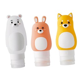 BIUDECO Travel Shampoo Bottles Set 50ml 70ml 90ml Cartoon Lotion Dispenser Bottles for Bathroom Accessories Random Style