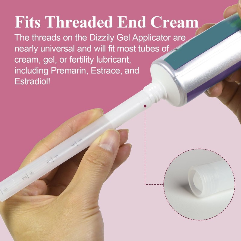 Dizzily 20 Packs Disposable Vaginial Cream Applicators - Fits Suppository,
