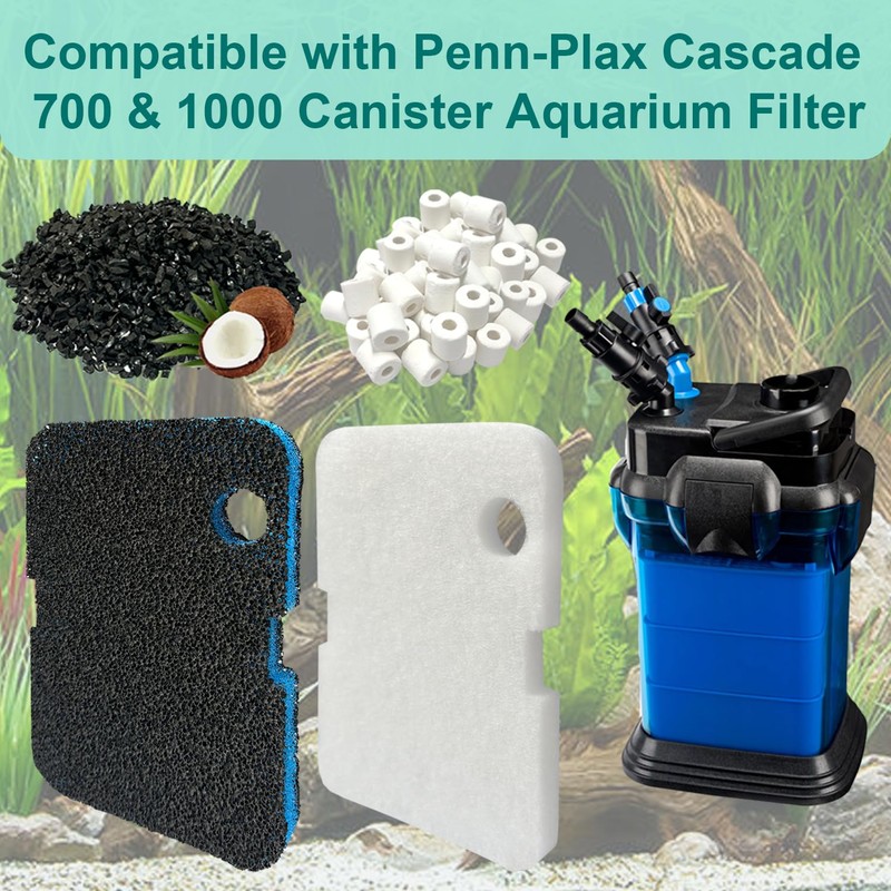 16 Pack Aquarium Filter Media Set Replacement for Penn-Plax Cascade