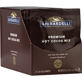 Ghirardelli Premium Hot Cocoa Envelopes, Rich chocolate, 22.7 Ounce (Pack of 15)