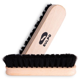 SULPO Shoe Brush Length 16 cm - Shoe Cleaning Sets Shoe Cleaning Brush Leather Brush Cleaning Dirt Brush Soft Bristles Black Polishing Brush - Set of 2 - Shoe Care