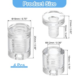 uxcell 4Pcs Sign Standoff Screws, 3/4" x 1 Acrylic Wall Standoff Mount Hardware Advertising Glass Standoff Nail Acrylic Nail for Hanging Acrylic Picture Frame Panel Sign