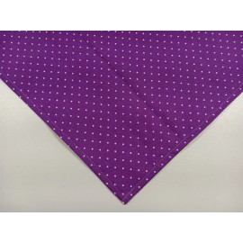 Buster Brown Dog Bandana, Tie On, Purple, White Polka Dots, S, M, L - S