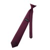 Jacob Alexander Uniform Solid Clip-On Tie with Buttonholes - Regular