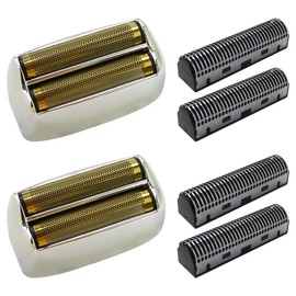 Suifaqi Premium Replacement Foil and Cutters for BaBy-liss PRO Double Foil Shaver, Replacement Foil for BaBy-liss PRO FXFS2 Shaver,2 Pack (Silver)