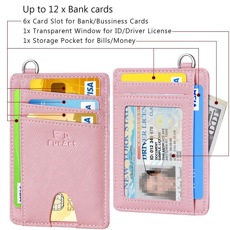 FurArt Slim Minimalist Wallet, Front Pocket Wallets, RFID Blocking, Credit