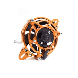 OTOM Oil Cooler Water Cooler New Electric Radiator Cooling Fan for 150cc 200cc 250cc Dirt Pit Bike Motorcycle ATV Quad Motocross (Orange Set)