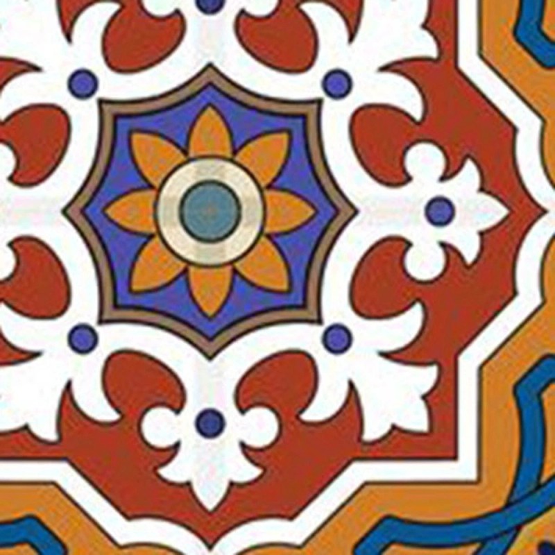 HomeRoots 8" X 8" Mediterranean Mash Mosaic Peel and Stick