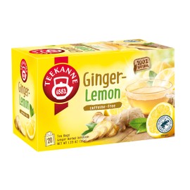 Teekanne World of Ginger and Lemon Herbal Infusion Tea with Lemongrass, Lemon Peels, Liquorice and Lemon Myrtle 20 Teabags