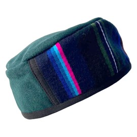 Thorness Handmade Nepalese Wool Green Smoking Cap, Lightweight, Stylish, with Traditional Tibetan Accents, Size 56cm, Small