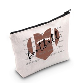 Football Gift for Women Football Inspired Makeup Bag Football Team Gift for Football Players Football Fans Gift (Football)