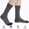 Mens 100% Cotton Cushioned Crew Socks, Athletic Performance Moisture Wicking