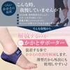 かかとサポーター 【女性医師監修】 薄型 軽症の方向け かかと保護 踵クッション HST factory (ネイビー, S)